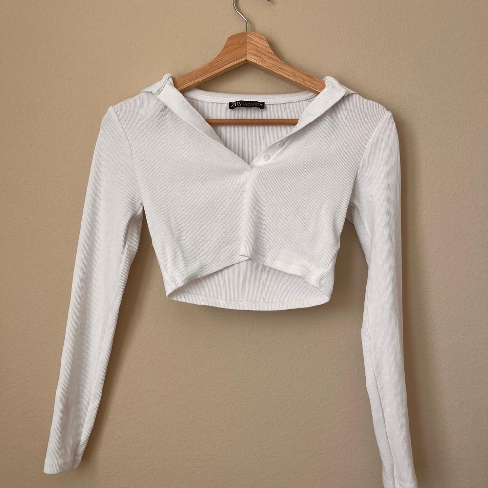 Long sleeve white top